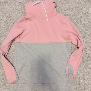 Pink and Gray Women's Nursing Hoodie